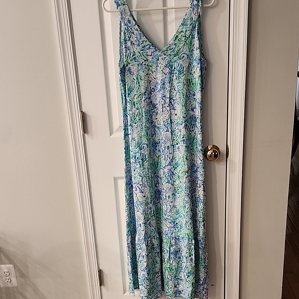 Lilly Pulitzer Madsen V-Neck Midi Dress Size M NWT
